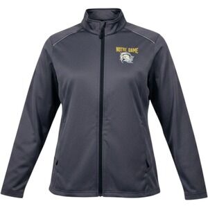 Core365 Notre Dame Full Zip Jacket Mens XL Gray Performance Techwear CE708 EUC